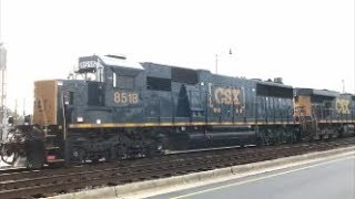 [CSXT]5203 GE ES40DC & Freshly Repainted [YN3B]8518 EMD SD50-2 EX-SBD Leads Q471-04 SB In F.NC