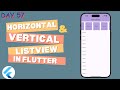 Flutter ListView Builder | ListView Builder Flutter | Horizontal & Vertical Scrolling