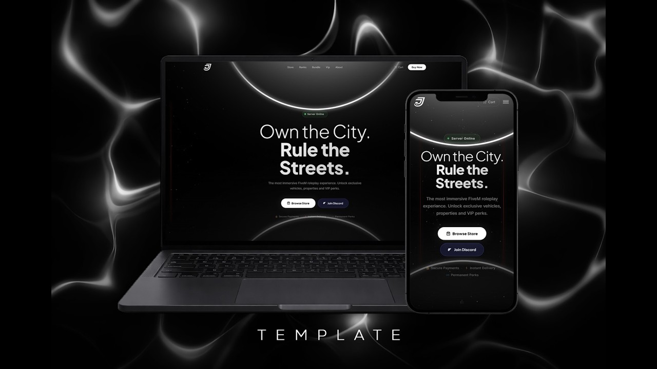 Vertex — Premium FiveM Tebex Store Theme | Dark & Fully Customizable ...