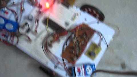 Coal mine safety robot with GAS and temperature sensor