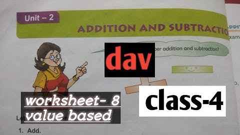 #mathsbymanvi Dav class-4 maths ch-2 addition and subtraction worksheet-8 solution