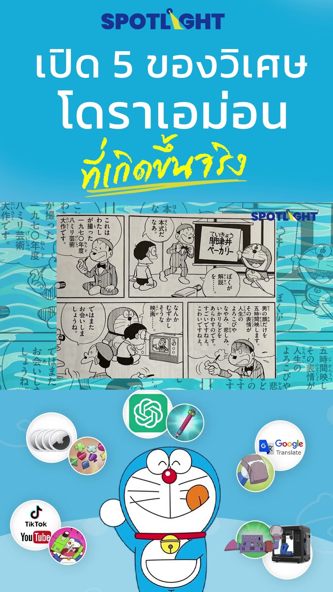 เปิด 5 ของวิเศษโดราเอม่อนที่เกิดขึ้นจริง 2/5 | SPOTLIGHT