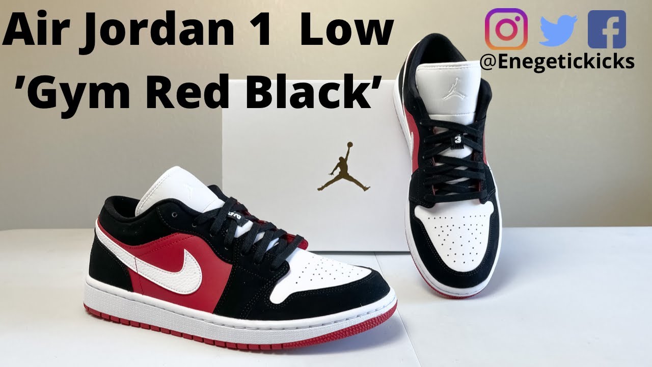 Wmns Air Jordan 1 Low Gym Red Black Youtube