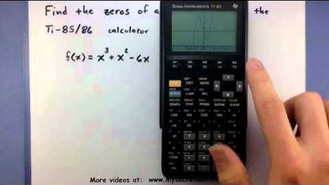 Pre-Calculus - Find the zeros of a function using the TI-85/86 calculator