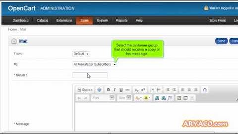 How to send and manage newsletters in OpenCart