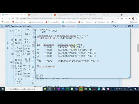 Video: Jälleenrahoituskoron Koron Laskeminen
