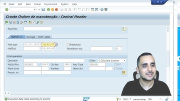Como criar uma Ordem de Manutenção no SAP?