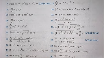 RD SHARMA EX 21.7 Q11 TO Q19 SOLUTIONS OF DIFFERENTIAL EQUATIONS CHAPTER 21 FOR CLASS 12(PART2)