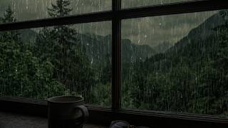 The Sound Of Rain 🌧️ Beyond The Window As The Dark Night Softly Fills The Room 🌙✨