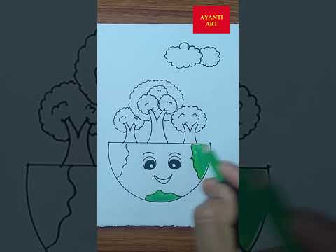 Earth Day Drawing / Earth Day Poster Drawing / World Earth Day Drawing / Save Earth Drawing