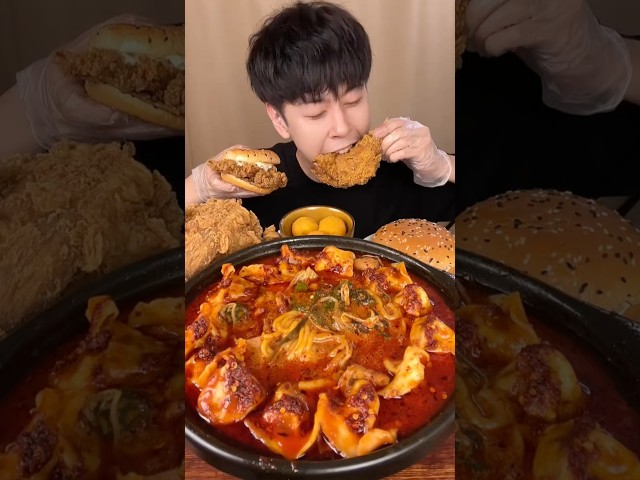 100x Spiciest Noodles Crispy Chicken Hotpot #mukbang #asmr