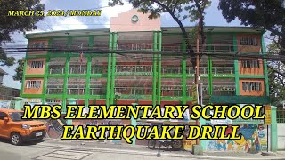 MARCH 25, 2024 MBS ELEMENTARY SCHOOL CALOOCAN CITY EARTHQUAKE DRILL.