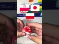 Mixing two colors and three countries