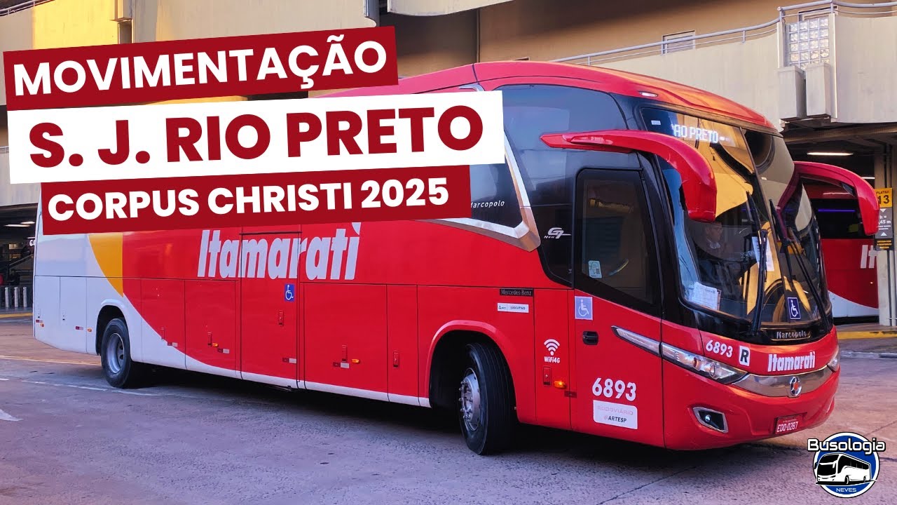 🚌Movimentação Intensa de Corpus Christi na Rodoviária de São José do Rio Preto/SP #26 - 19/06/25🚍