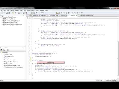 7. Unity3D Networking Tutorial-- Fixing Connect Script Bugs