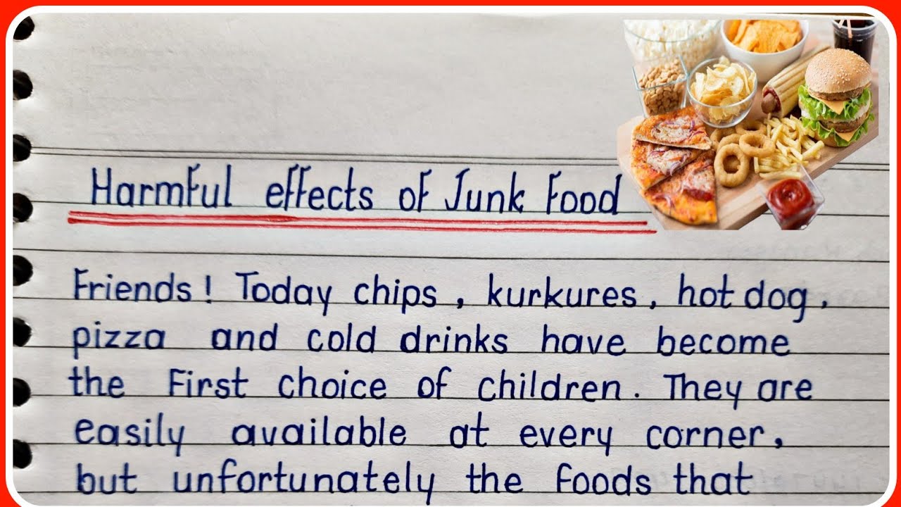 junk food essay 100 words
