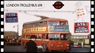 TROLLEYBUS 698 WoolwichBexleyheath London 1959