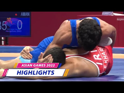 Aman vs. Ibrahim Khari | India vs Iran | Men's Wrestling | Highlights | Hangzhou 2022 Asian Games