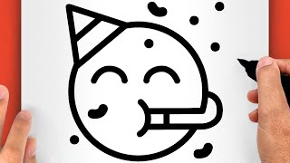 HOW TO DRAW A BIRTHDAY EMOJI DRAWING STEP BY STEP FOR BEGINNERS (EASY AND SLOW)