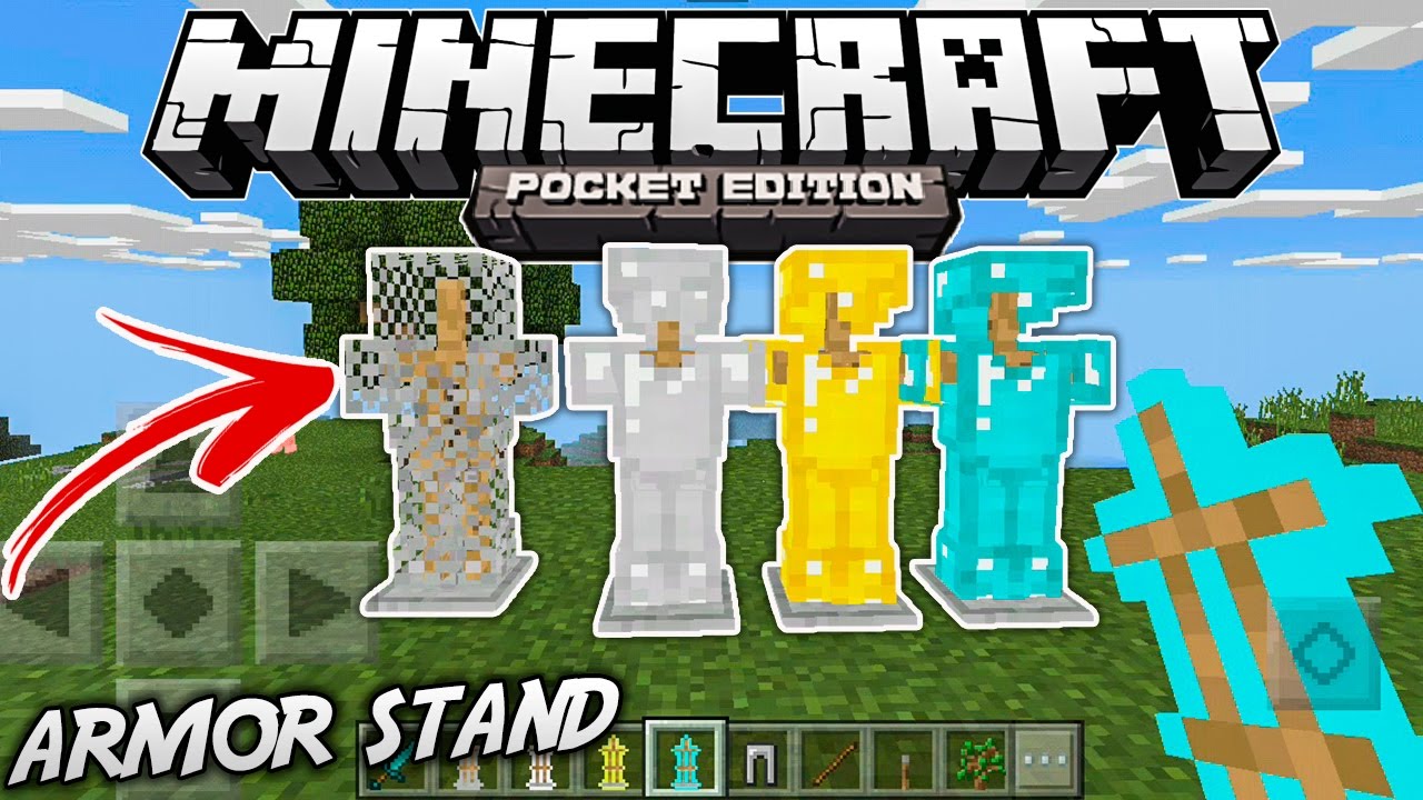 COMO TENER UN ARMOR STAND (soporte de armaduras) EN PARA MINECRAFT PE 1