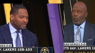 Robert Horry, James Worthy after Lakers loss in Game 2 vs Nuggets