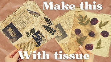 DIY create your own pattern paper with napkin - coffee edition old paper