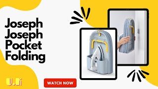 Joseph Joseph Pocket Folding Space-Saving, Compact table-top Ironing Board Regular, Grey / Yellow