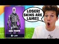 WE MADE FUN OF HIM FOR BUYING SKELETON SKIN - REACTING TO MY FIRST FORTNITE GAME