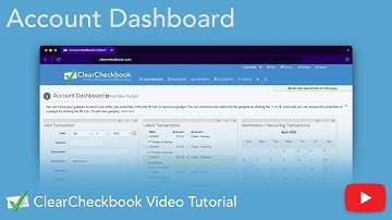 Account Dashboard - ClearCheckbook