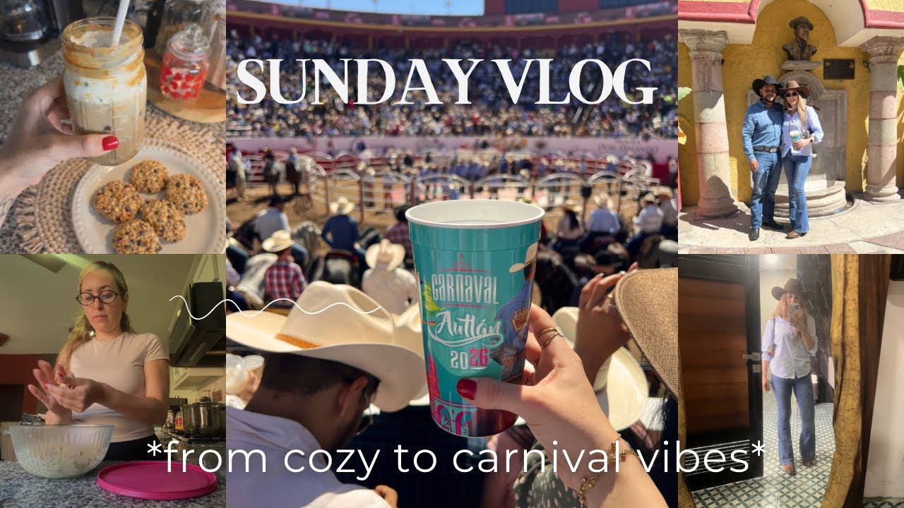 Cozy Sunday baking cookies @ home + Carnival day vibes 🤠⭐️ Mexico Vlog! 🇲🇽