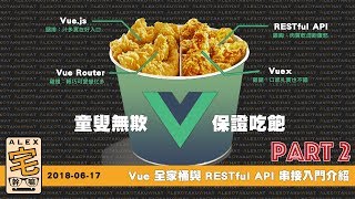 [ Alex 宅幹嘛] ‍ Vue 全家桶與RESTful API 串接入門介紹Part 2