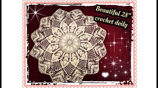 How to crochet 28 doily Part 1 of 2