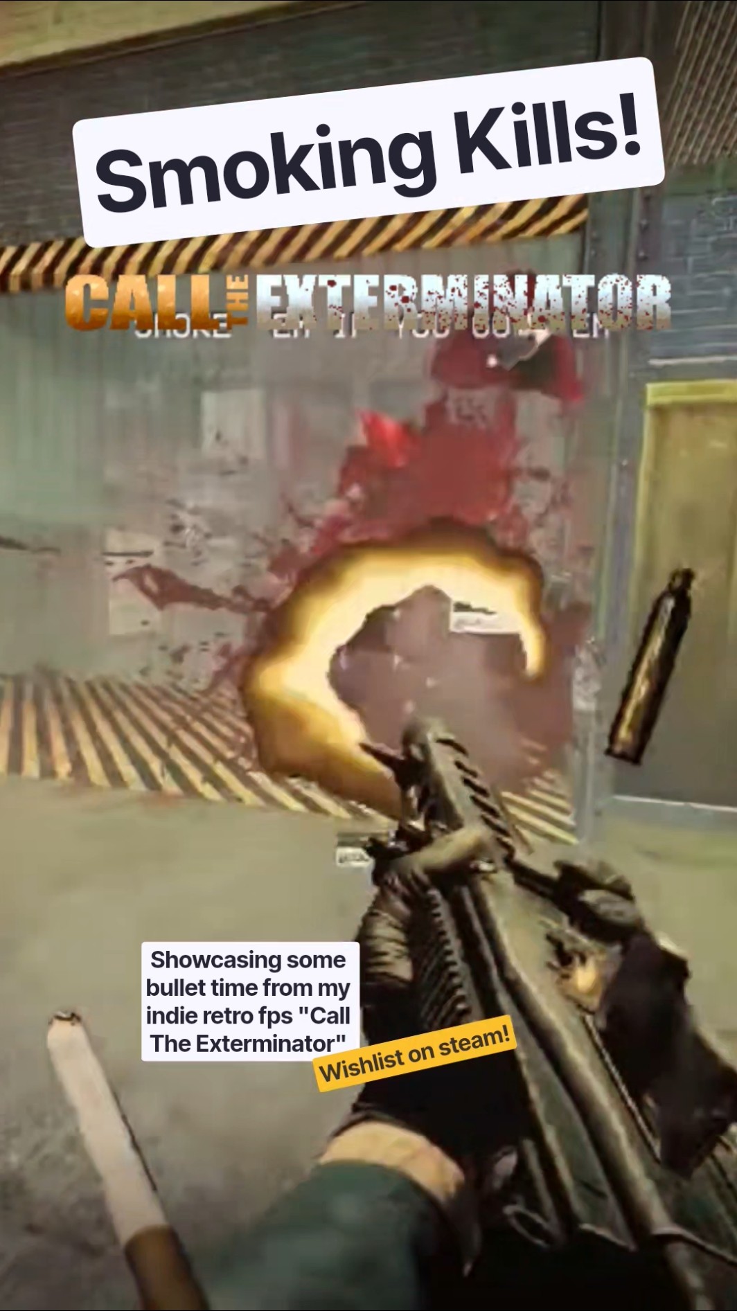 smoking kills! 🚬 #indiegame #retro #90s #boomershooter - YouTube