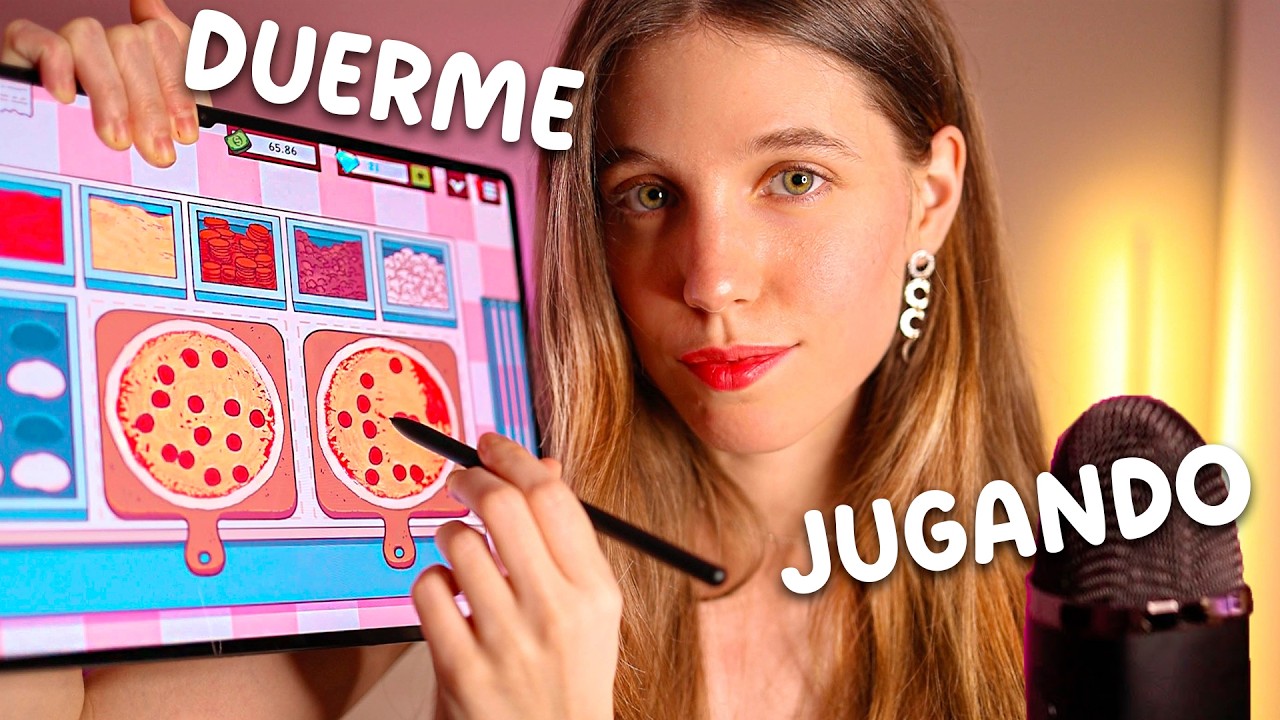 ASMR JUGANDO en la TABLET para que te DUERMAS EN MINUTOS 🌙 (Good Pizza Great Pizza 🍕)