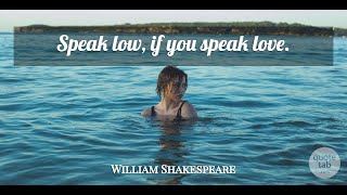 Delving Into The Mysteries Of Love: "Speak Low, If You Speak Love".