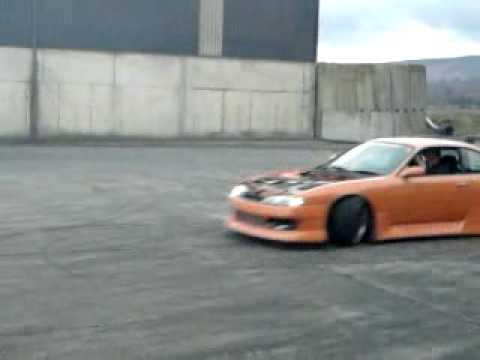 Orange s14a with Toyota 1jz engine and s13 in Tullow