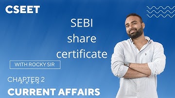 Share certificates #CSEET Current affairs Chapter 1 (class 7) 21th june l By - Rocky Sir🤙 #cseet