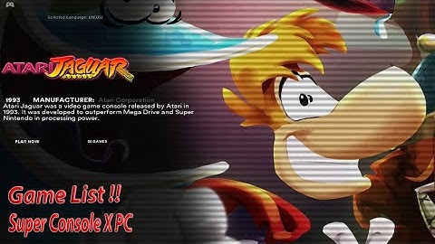 Super Console X PC "Atari Jaguar" Game List Overview