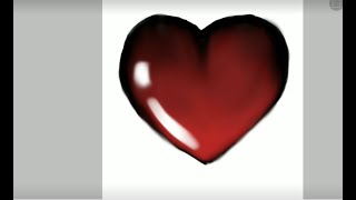 How to draw realistic heart by using ibis paintX.! Ibis paintX screenshot 4