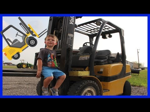 Forklift for kids | Forklift and tractors on the