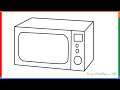 How To Draw A Microwave Step By Step For Beginners 