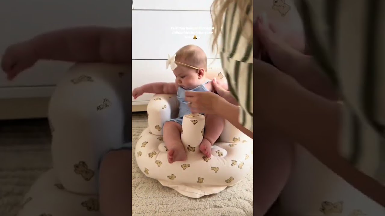 Baby Inflatable Sofa Chair | Infant Floor Seat | Built-in Air Pump | Portable Baby Air Sofa Seat