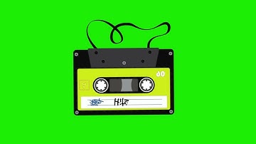 Cassette Recorder Green Screen Animation | Retro Tape Player Loop