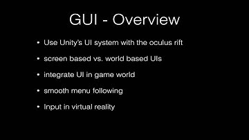 Unity 5.1 + Oculus Rift UI Tutorials - Overview