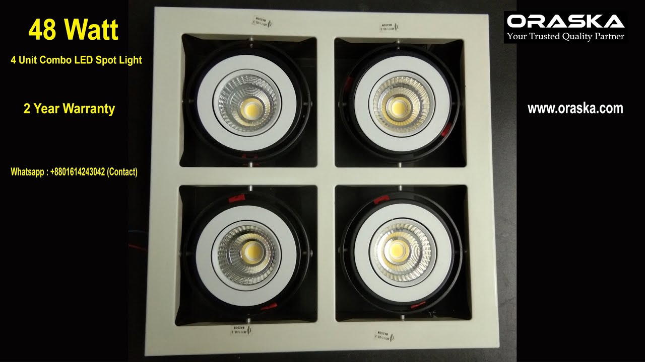 ORASKA LED 48watt Spot Light Bulb Panel Ceiling Flood Tube Light High