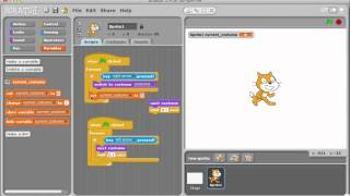 Scratch: Making a sprite turn left and right