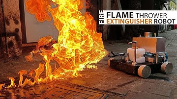Making of Flamethrower and Fire Extinguisher Robot for Controlled Fires