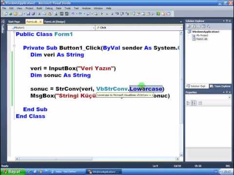 VisualBasic NET 2010 Ders 142   StrConv 3