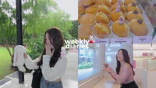 weekly diaries ༘⋆ morning routine, studying, baking cookies & jellycat