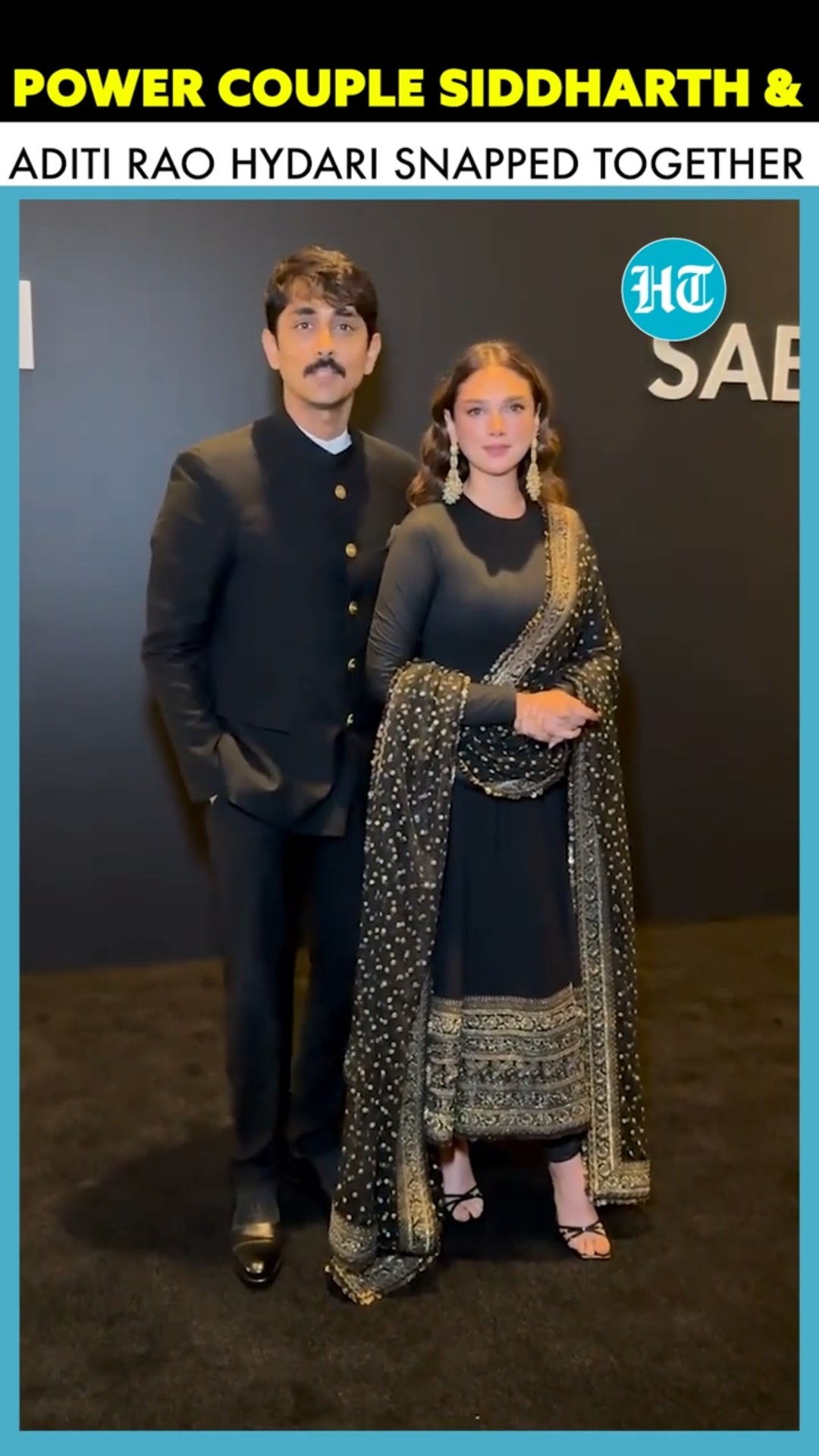 Siddharth \u0026 Aditi Rao Hydari Dazzle in Regal Attires at Sabyasachi’s Event #ytshortsvideo